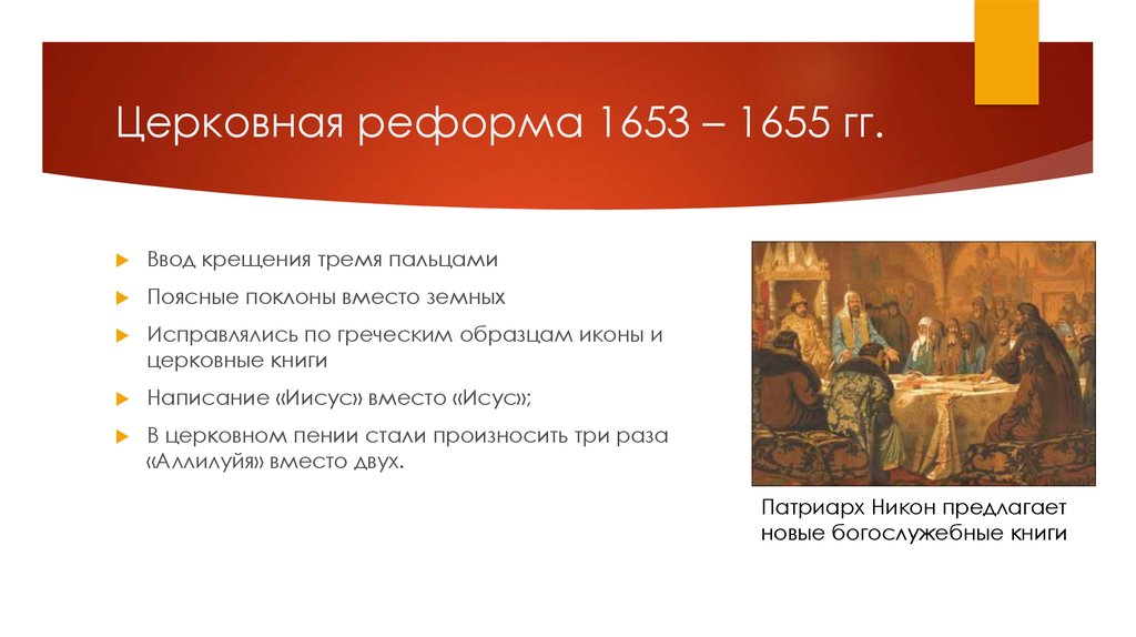 Церковная реформа 1653 1655 гг