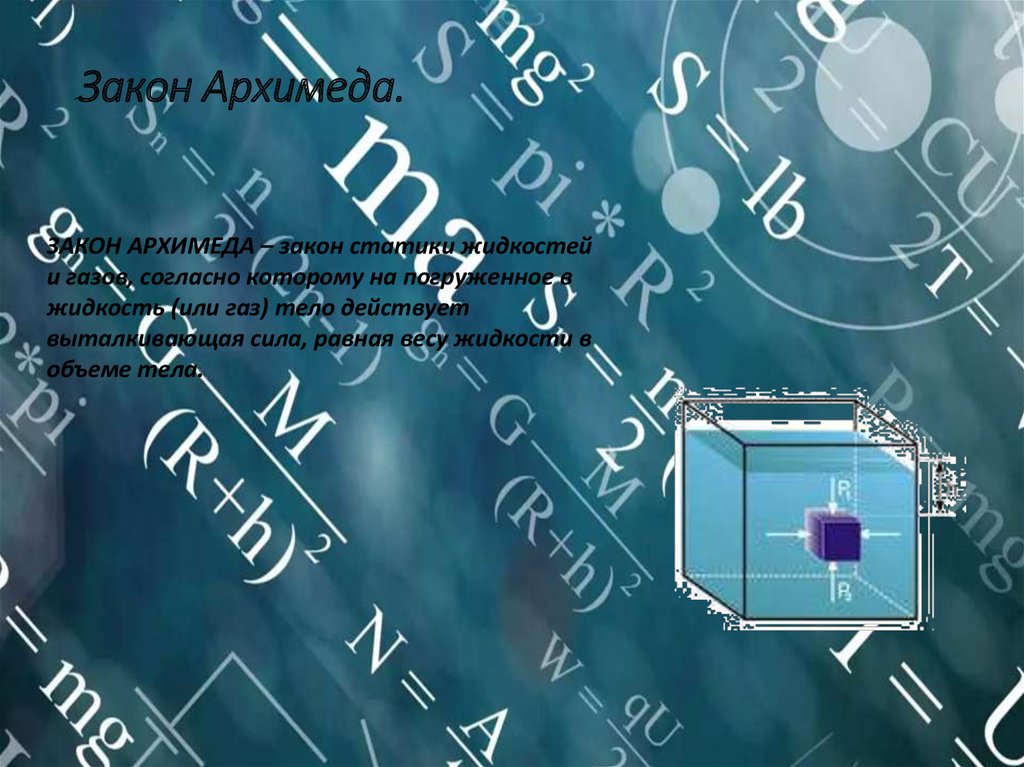 Закон Архимеда.