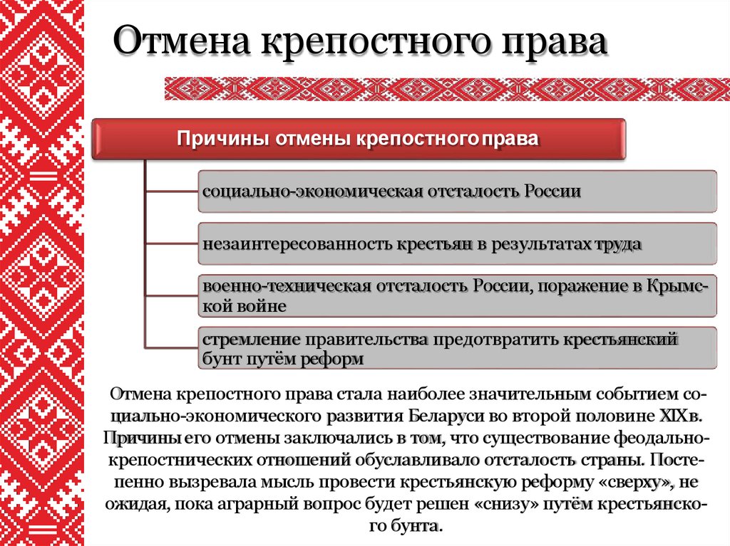 Презентация отмена крепостного права 4 класс