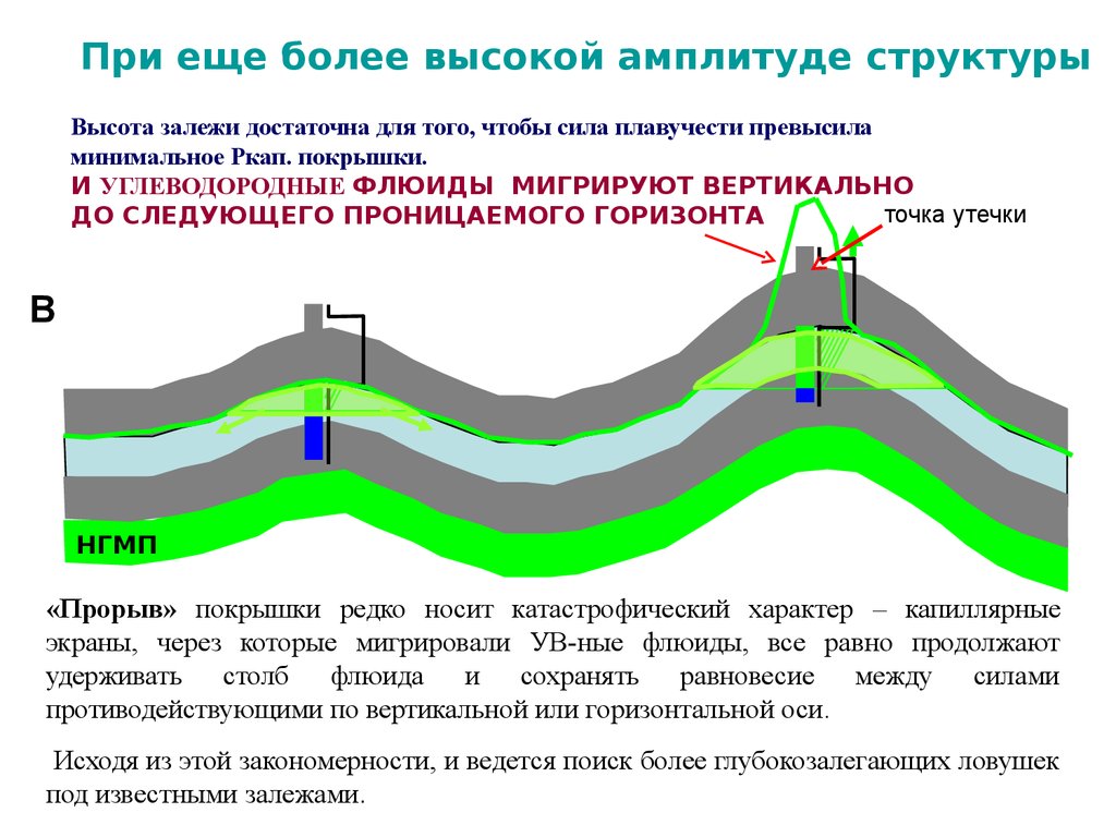 Залежи нефти. Высота залежи. Высота и амплитуда залежи. Высота нефтяной залежи. Миграция нефти и газа.