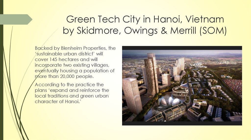 Green Tech City in Hanoi, Vietnam by Skidmore, Owings & Merrill (SOM)