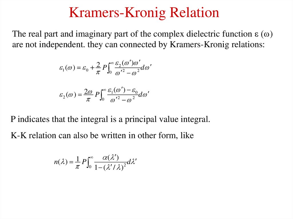 Kramers-Kronig Relation