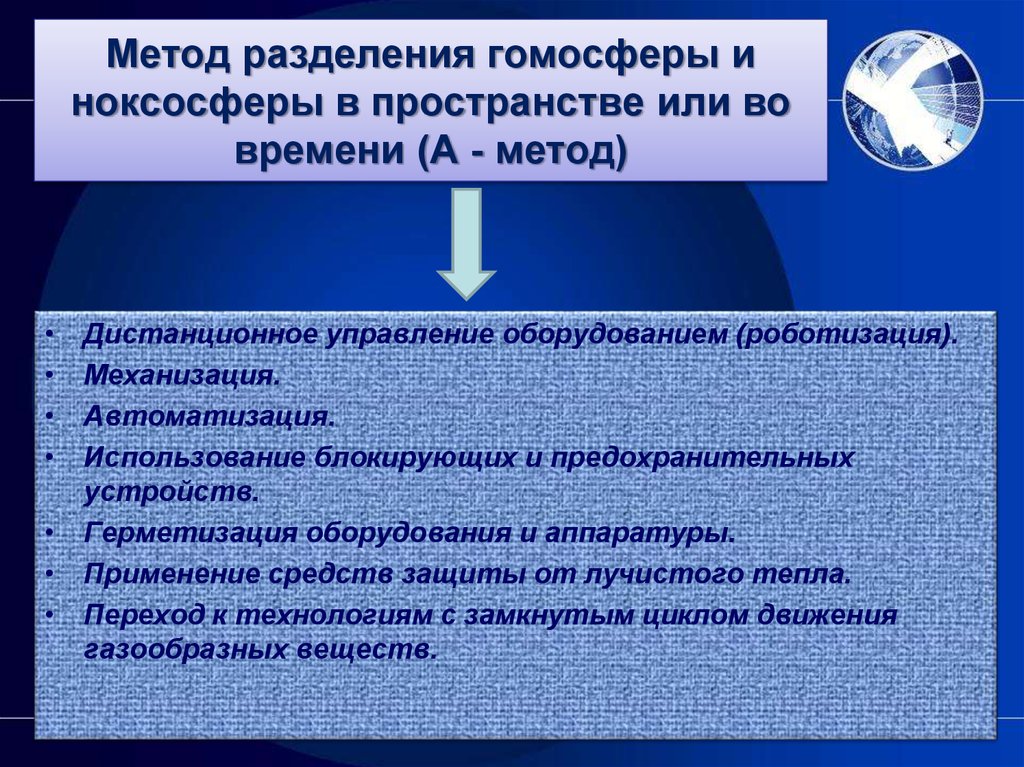 Группы методов разделения