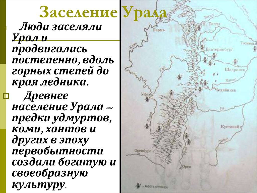 Освоение территории южного урала в 18 веке карта