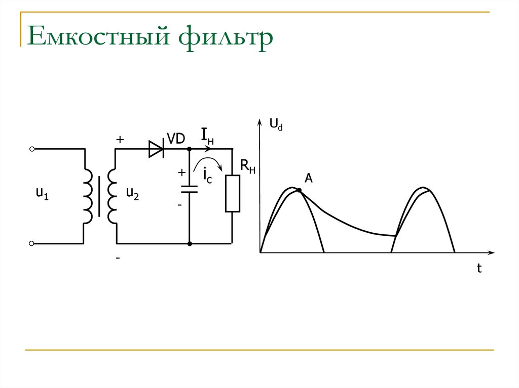 Схема выпрямителя с фильтром