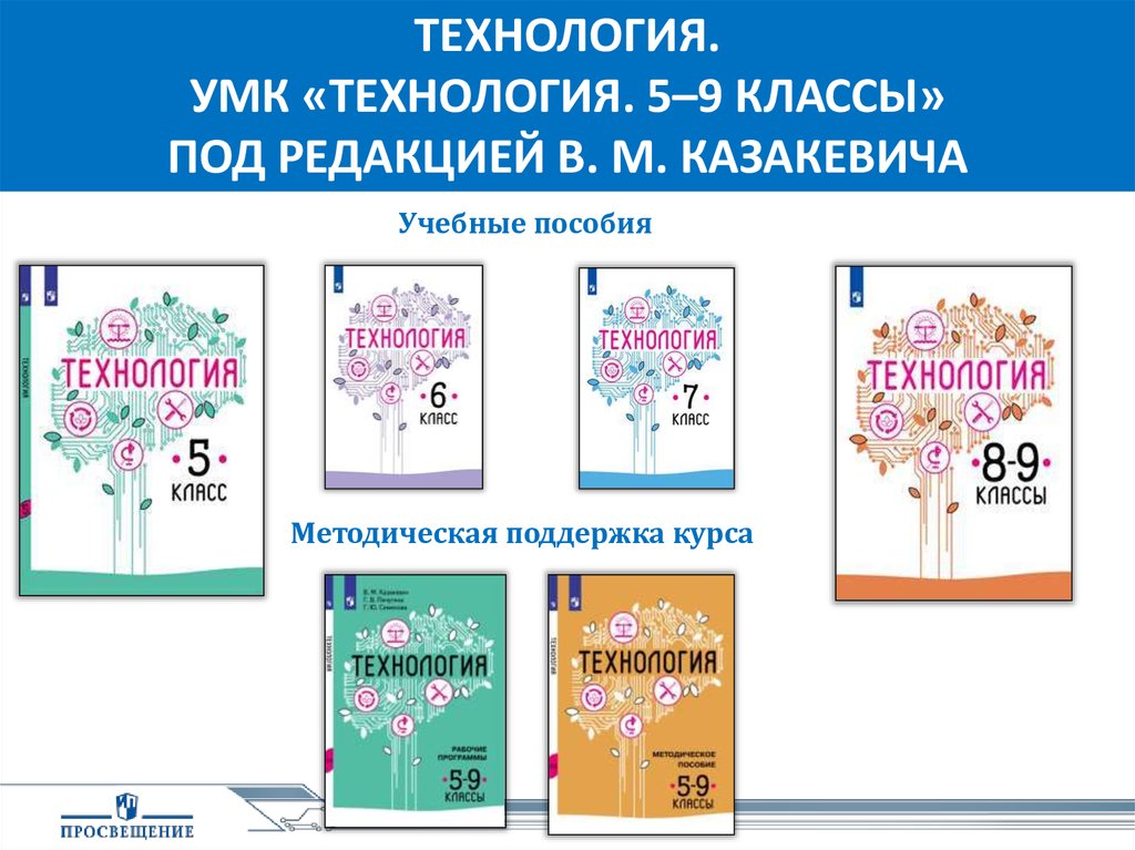 ТЕХНОЛОГИЯ. умк «Технология. 5–9 клАССЫ» под редакцией В. М. Казакевича