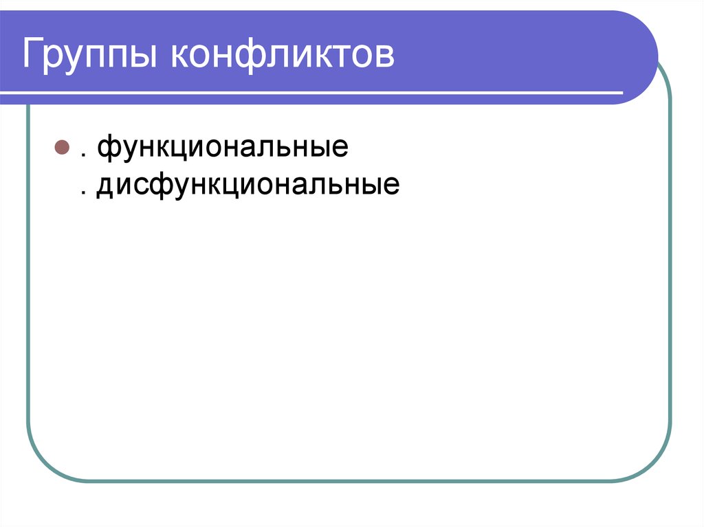 Особенности конфликтов группа группа