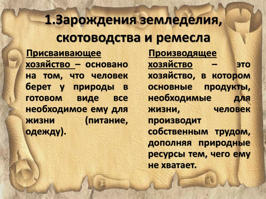 Неолитическая революция 6 класс история конспект