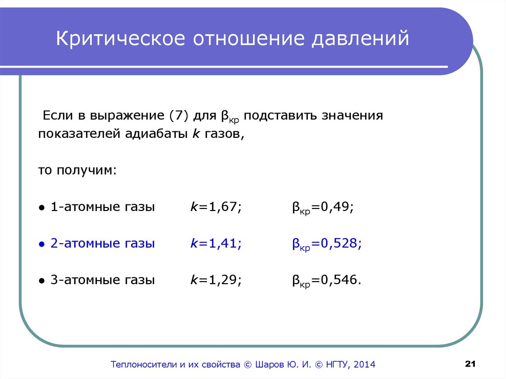 Карта критических соотношений