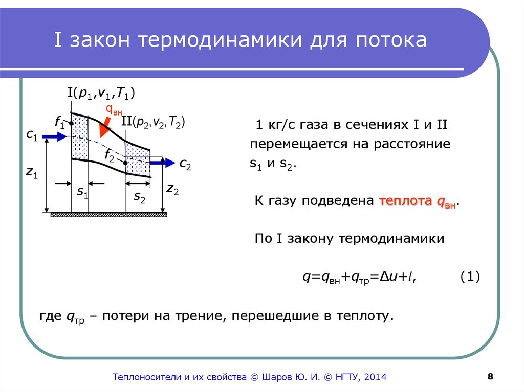 Газы расстояние. Уравнение энергии газового потока термодинамика. Уравнение 1-го закона термодинамики для потока газа.. Уравнение первого закона термодинамики для стационарного потока. Уравнение первого начала термодинамики для потока.