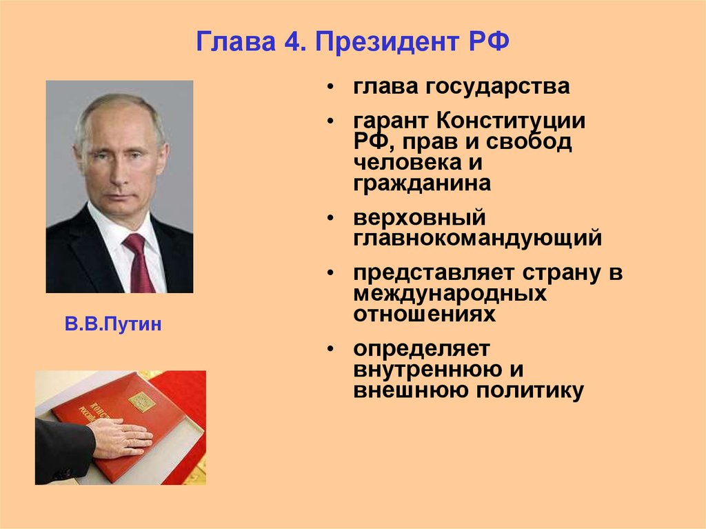 Срок полномочий президента составляет. Глава государства в конституциях РФ.