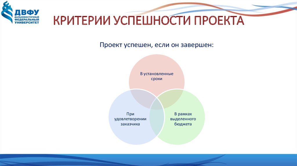 Критерии успешности проектов