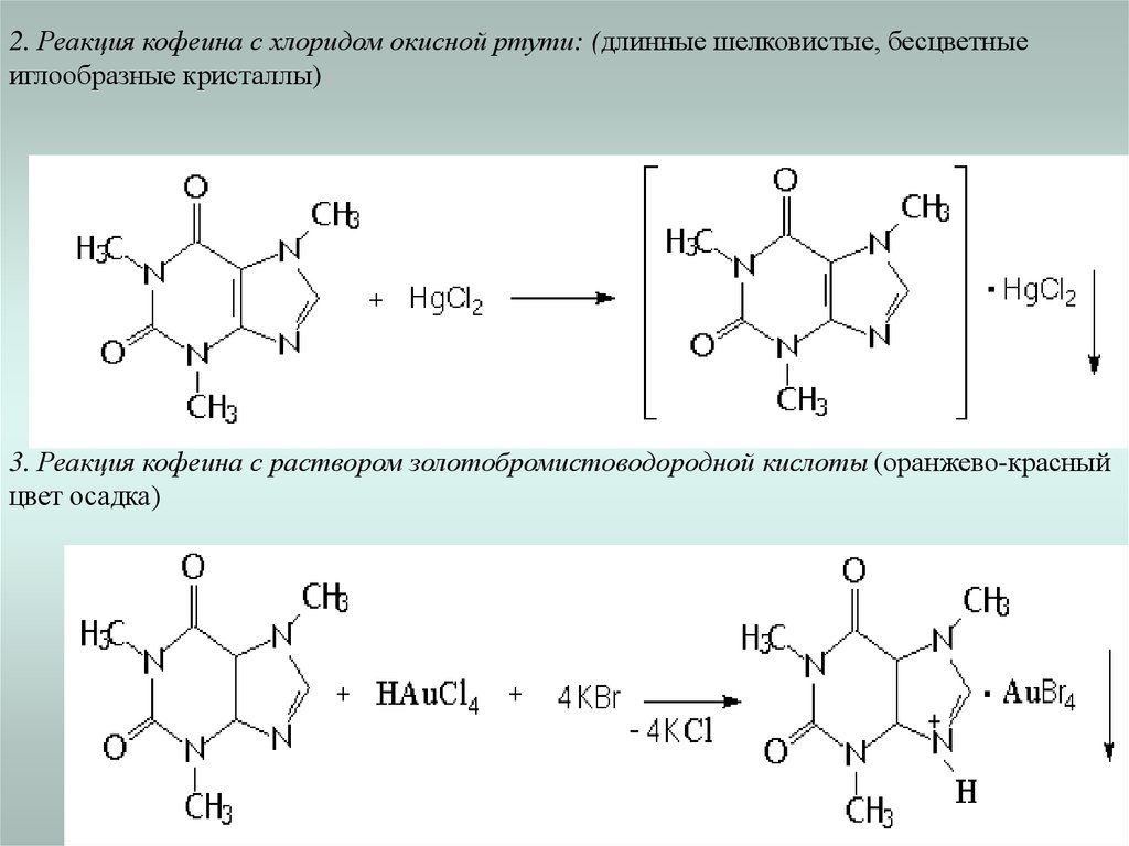 Hgcl2 zn. Теофиллин с кобальта хлоридом 2 качественная. Реакции с ртутью. Реакция на кофеин. Реакции с хлоридом кобальта.