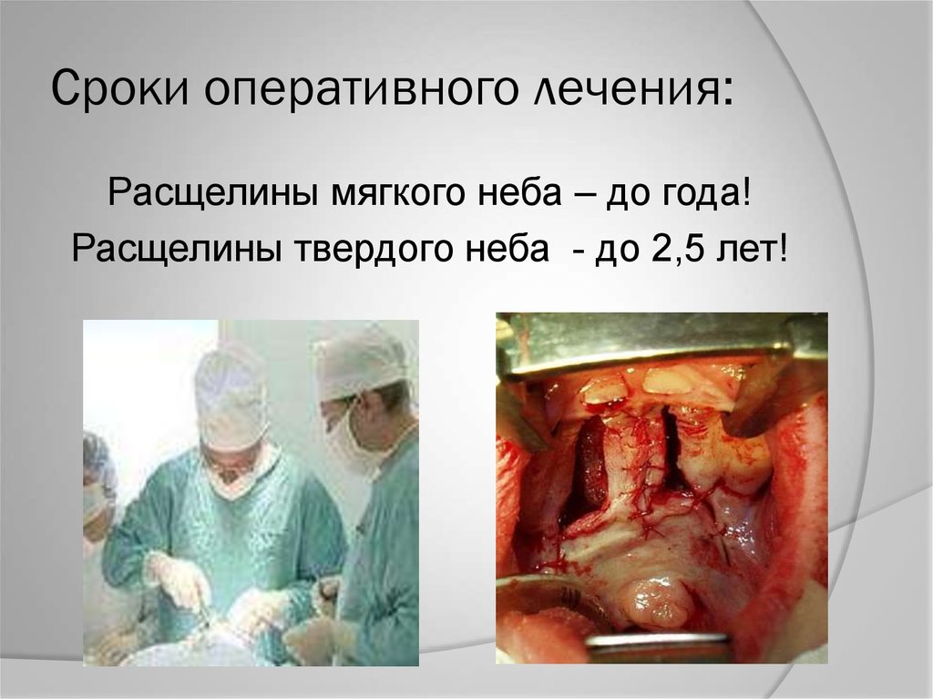 Сроки оперативного лечения: