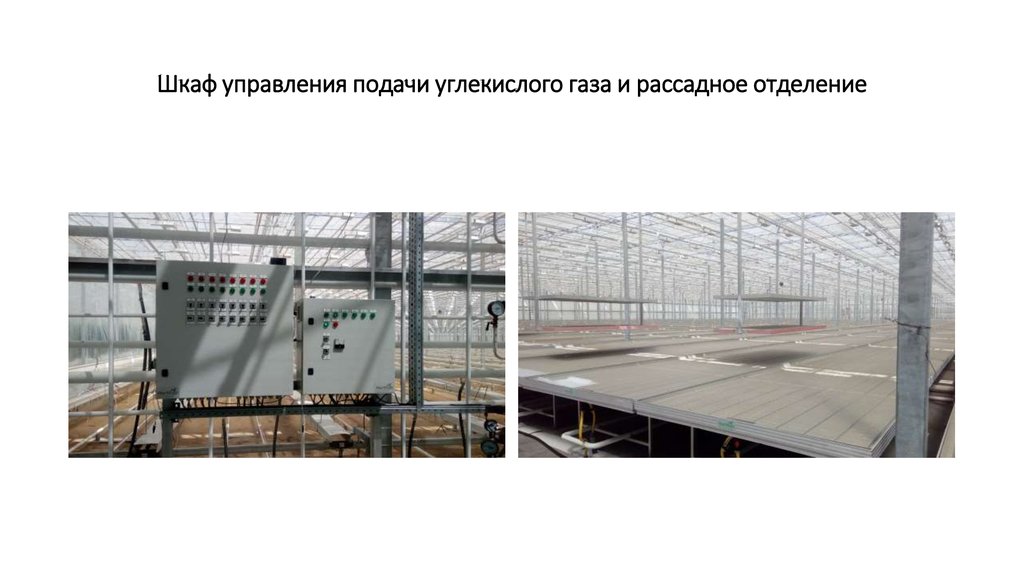 Шкаф управления подачи углекислого газа и рассадное отделение