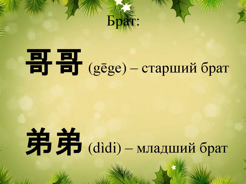 Старшая сестра по китайски. Китайский язык презентация. Иероглиф старший брат на китайском. Младший брат на китайском. Иероглиф младший брат на китайском.