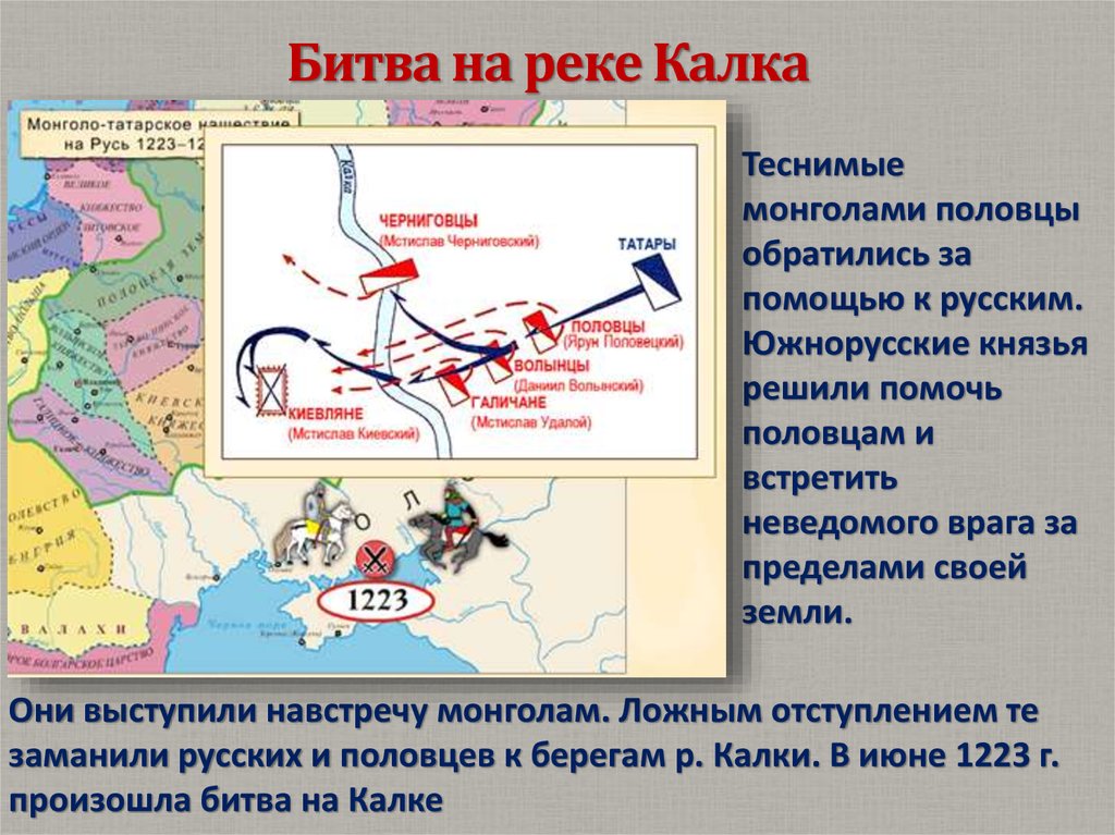 Битва на реке калке карта сражения