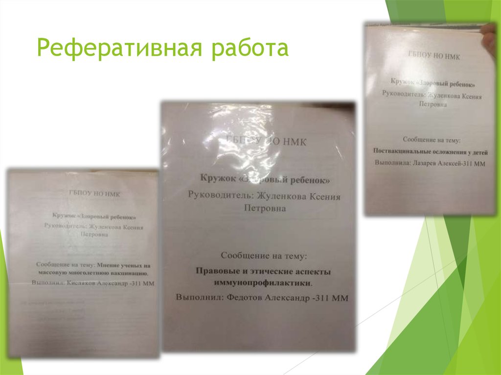 Реферативная работа