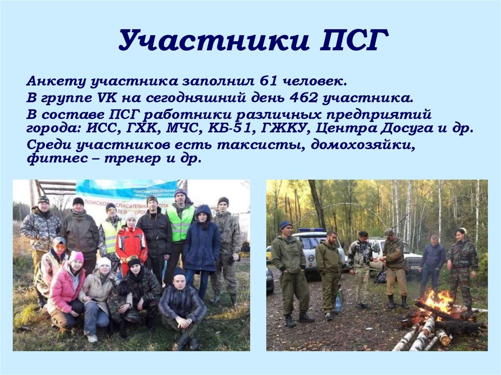 Участники ПСГ