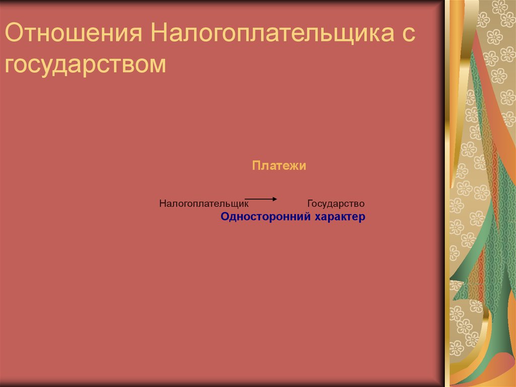 Отношения Налогоплательщика с государством
