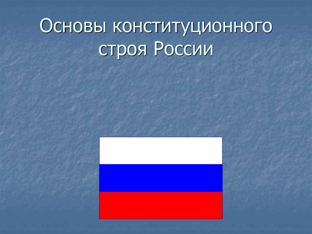 Презентация на тему основы конституционного