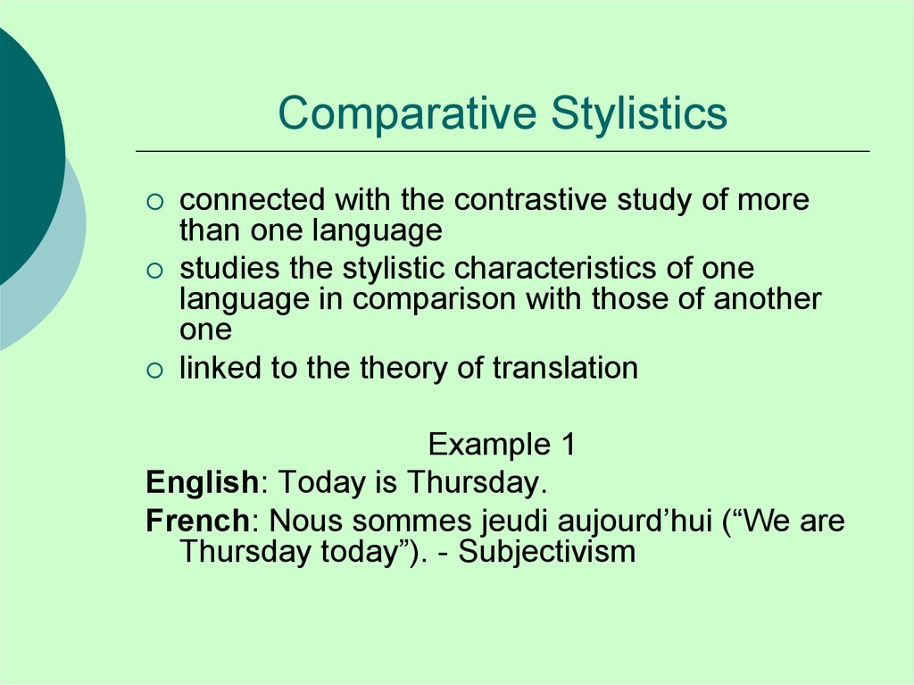 Comparative examples