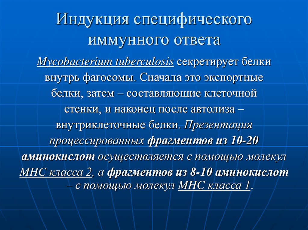Индукция специфического иммунного ответа