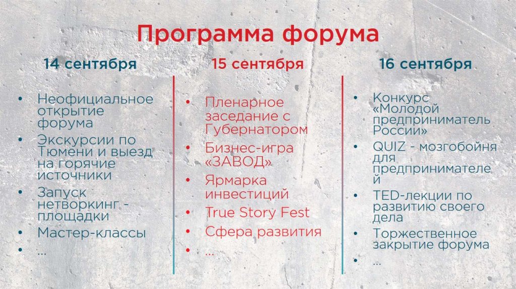 Программа форума