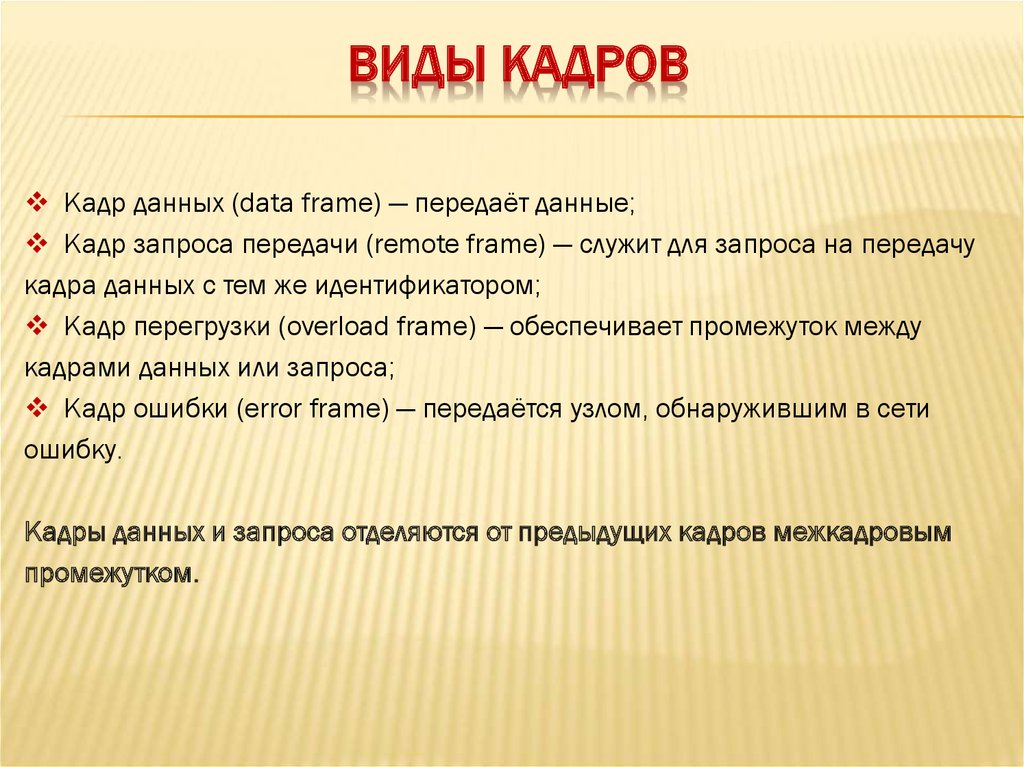 Кадр запроса