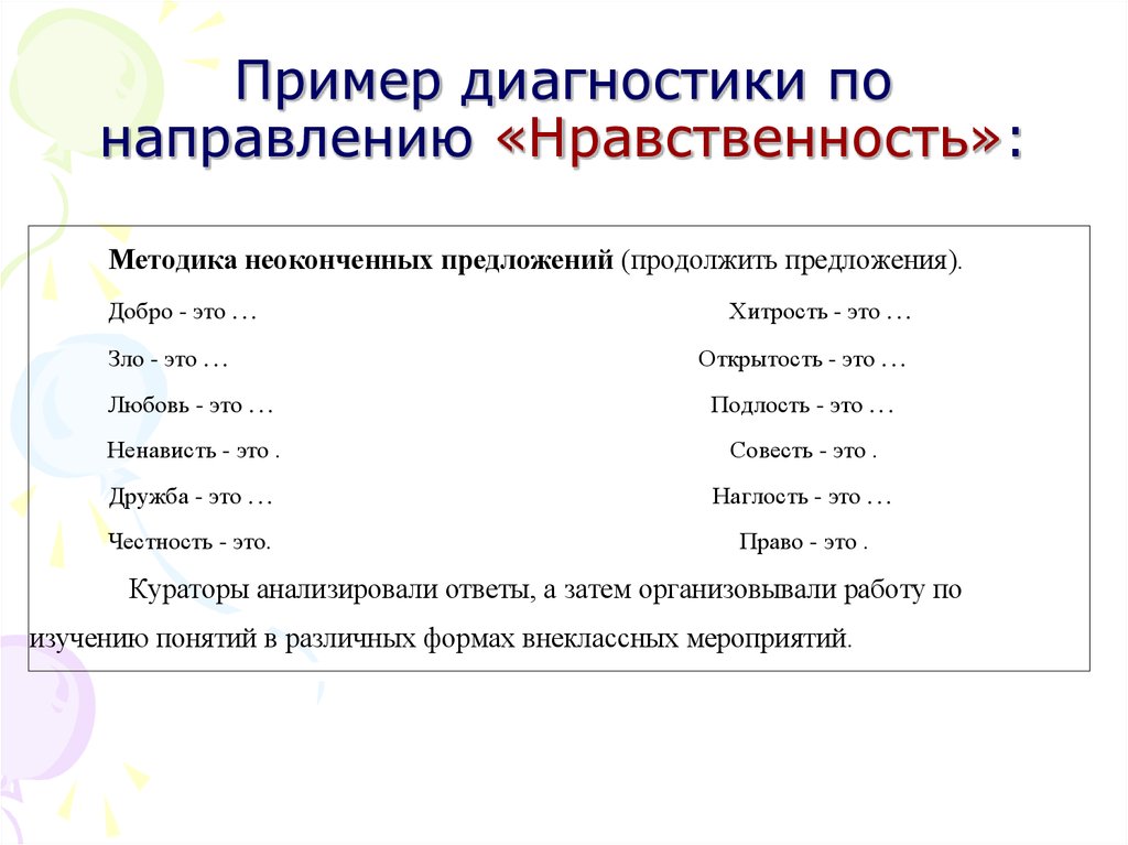 Примеры выявления. Пример диагностики. Диагностики примеры в по. Пример диагностического вопроса. Текущая диагностика пример.