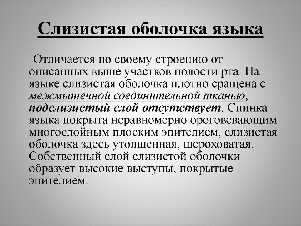 3 функции слизистой оболочки. Особенности слизистой оболочки. Характеристика слизистой оболочки. Особенности слизистой оболочки языка. Слои слизистой оболочки языка.