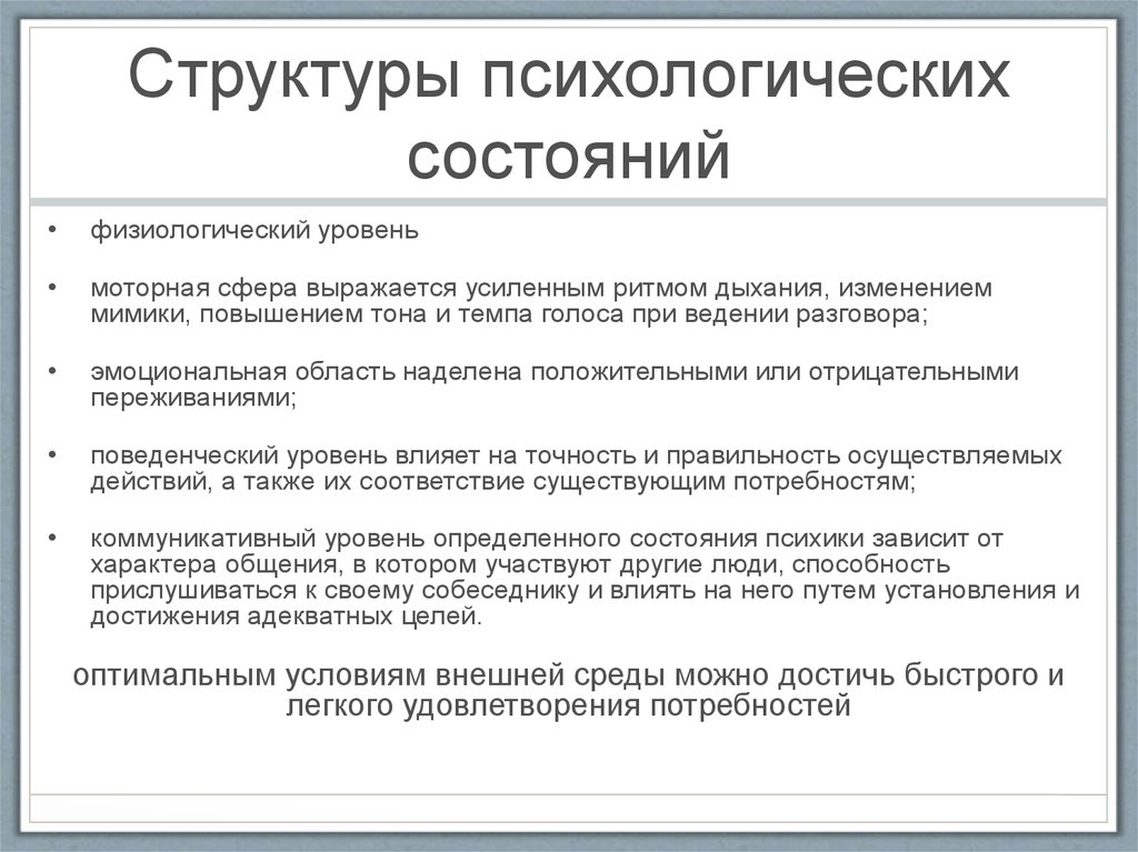 Возможные состояния человека. Структура психологического состояния. Структура психических состояний. Структурные уровни психических состояний. Структура психофизического состояния.