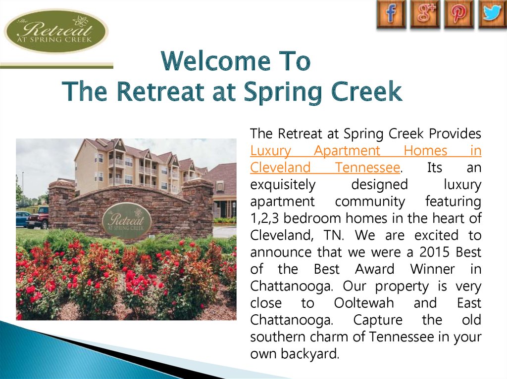 Welcome To The Retreat At Spring Creek Prezentaciya Onlajn