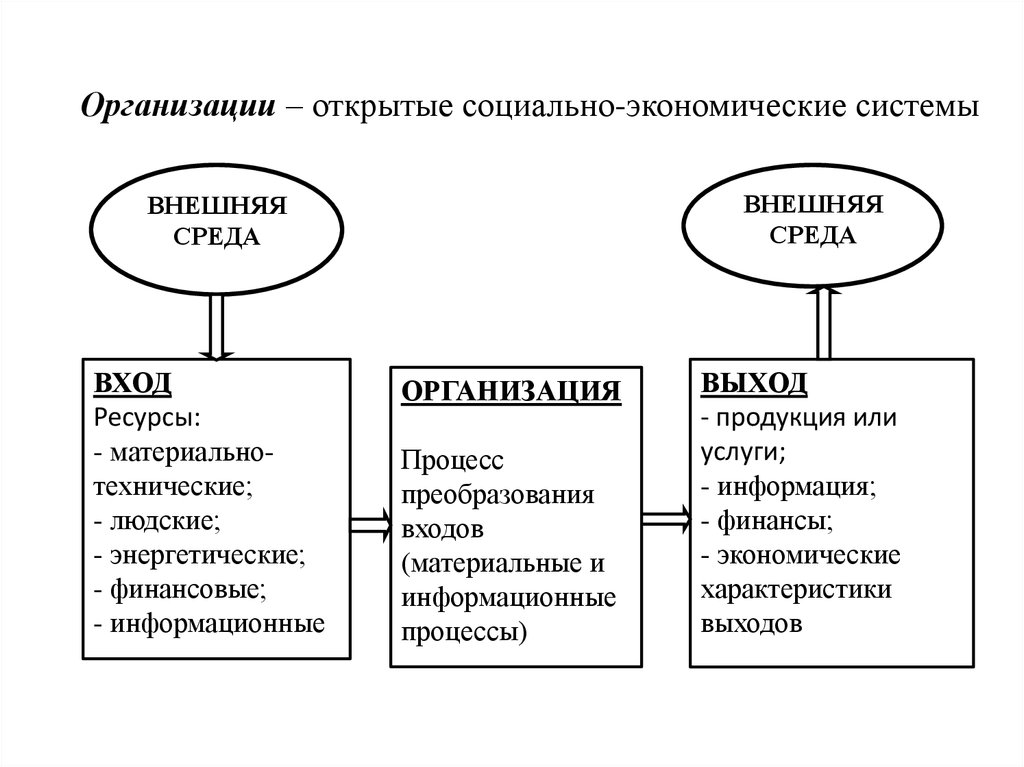 Схема организация как система