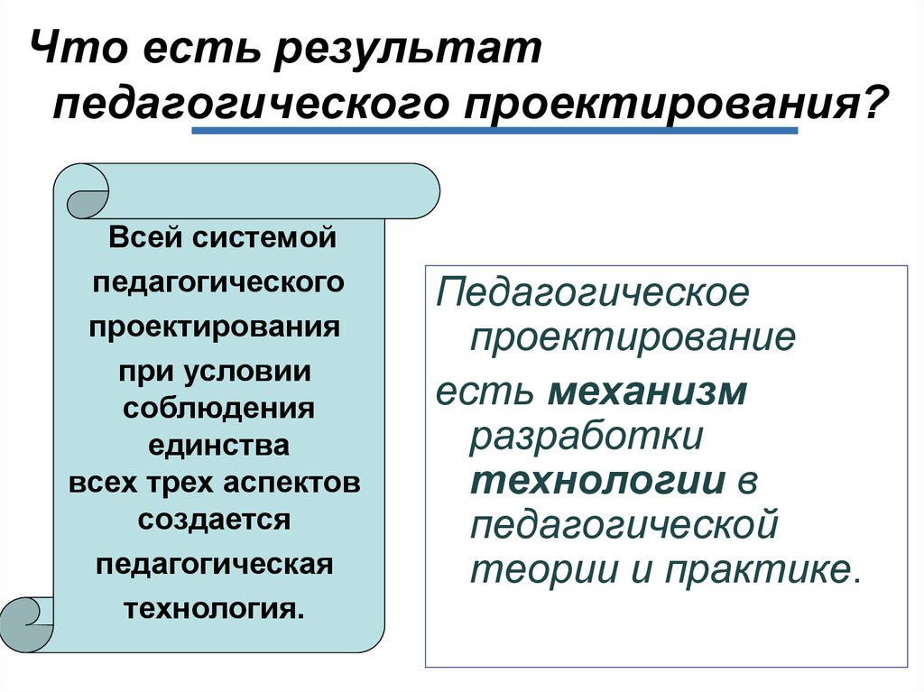 Педагогическое проектирование презентация