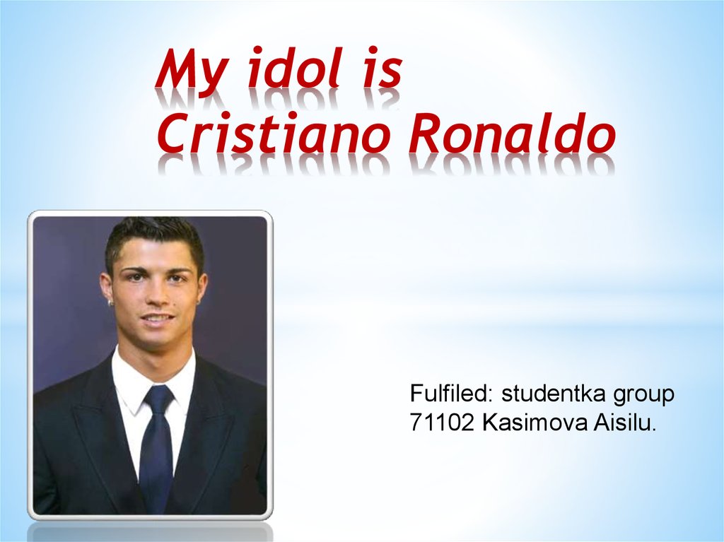 my idol cristiano ronaldo essay