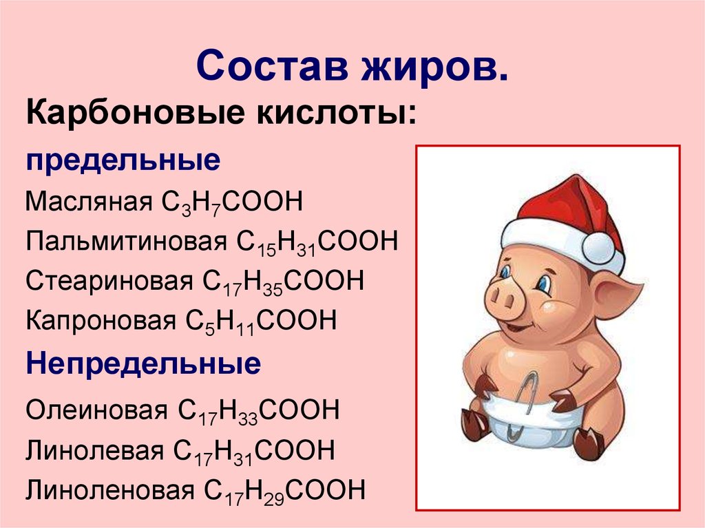 Щавелевая кислота входит в состав природных жиров