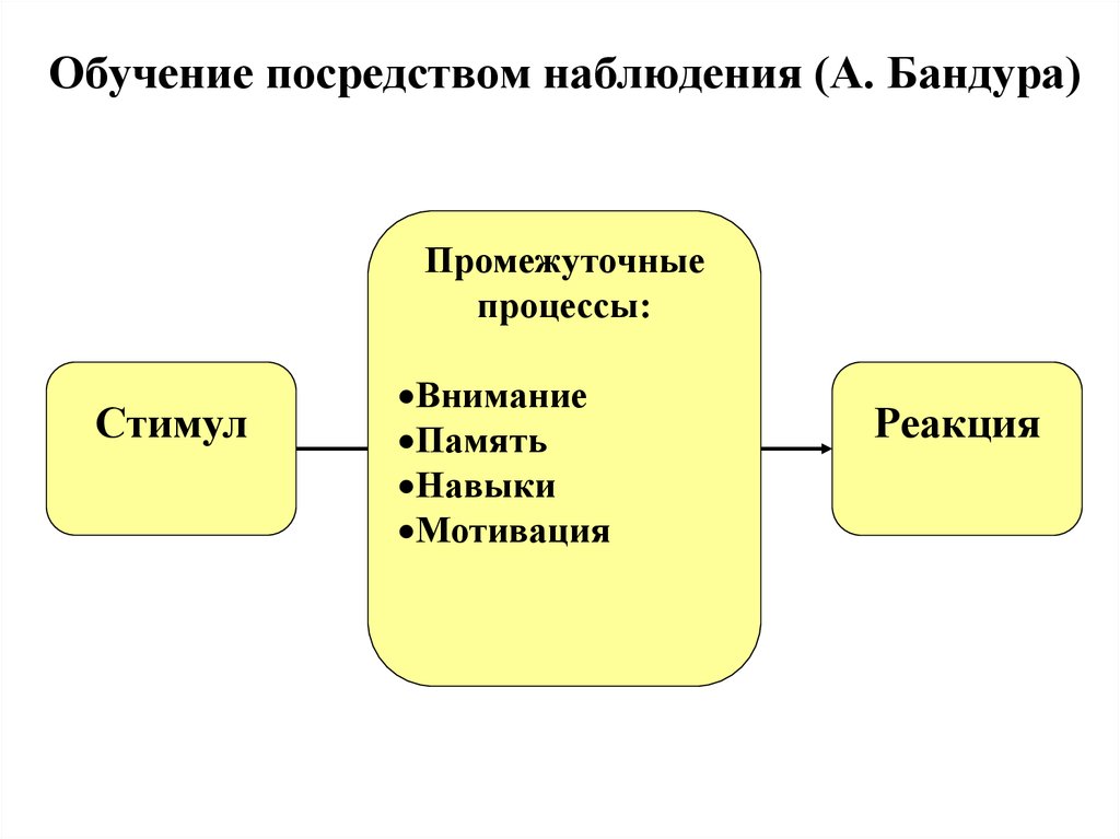 К какой теории относится следующая схема s стимул r реакция