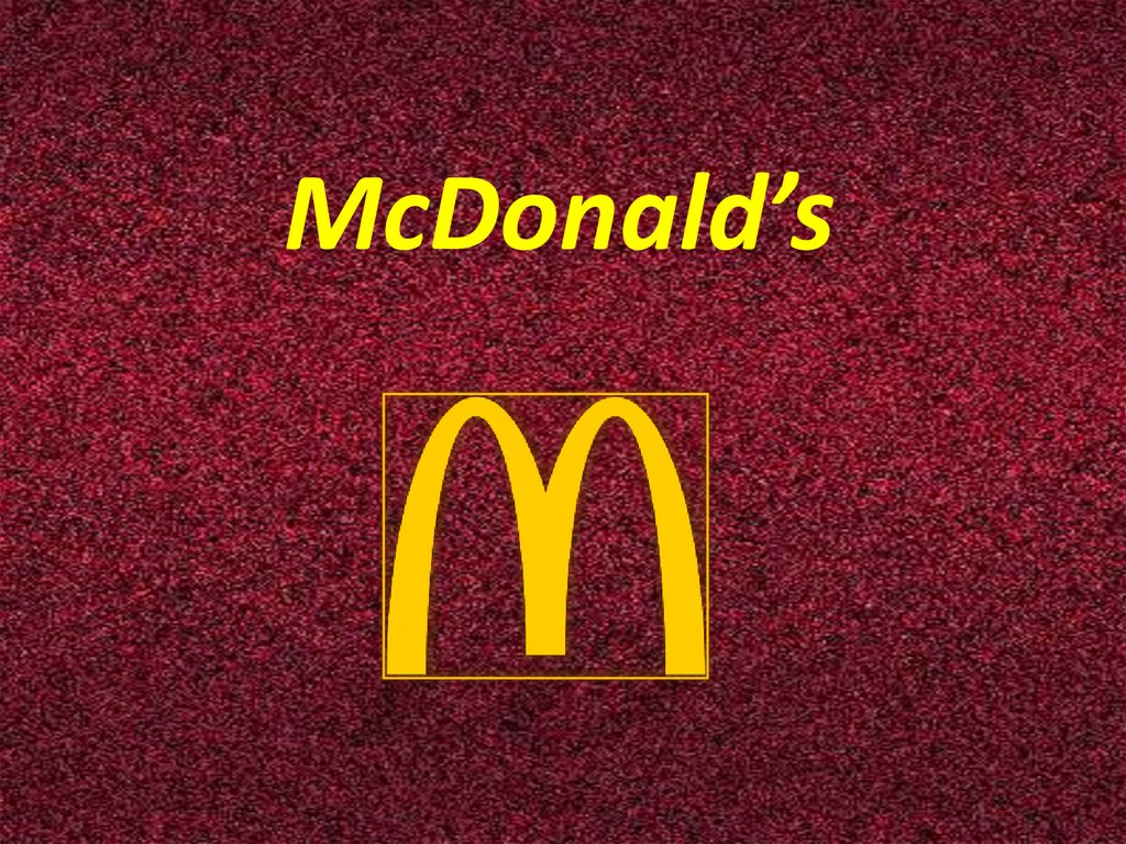 Mcdonald s презентация