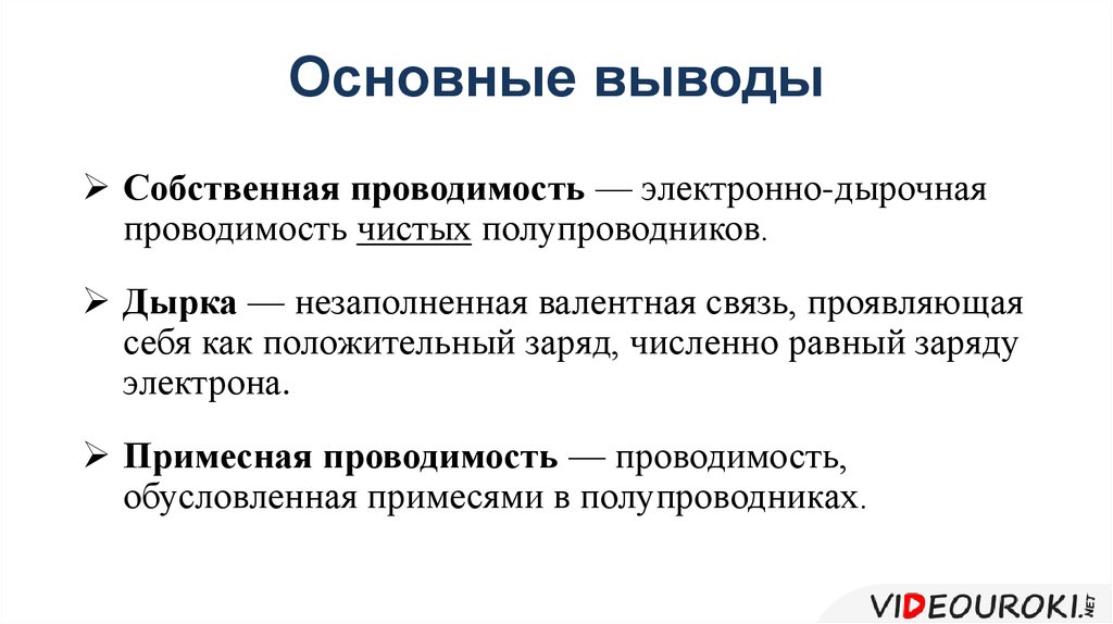 Основные выводы