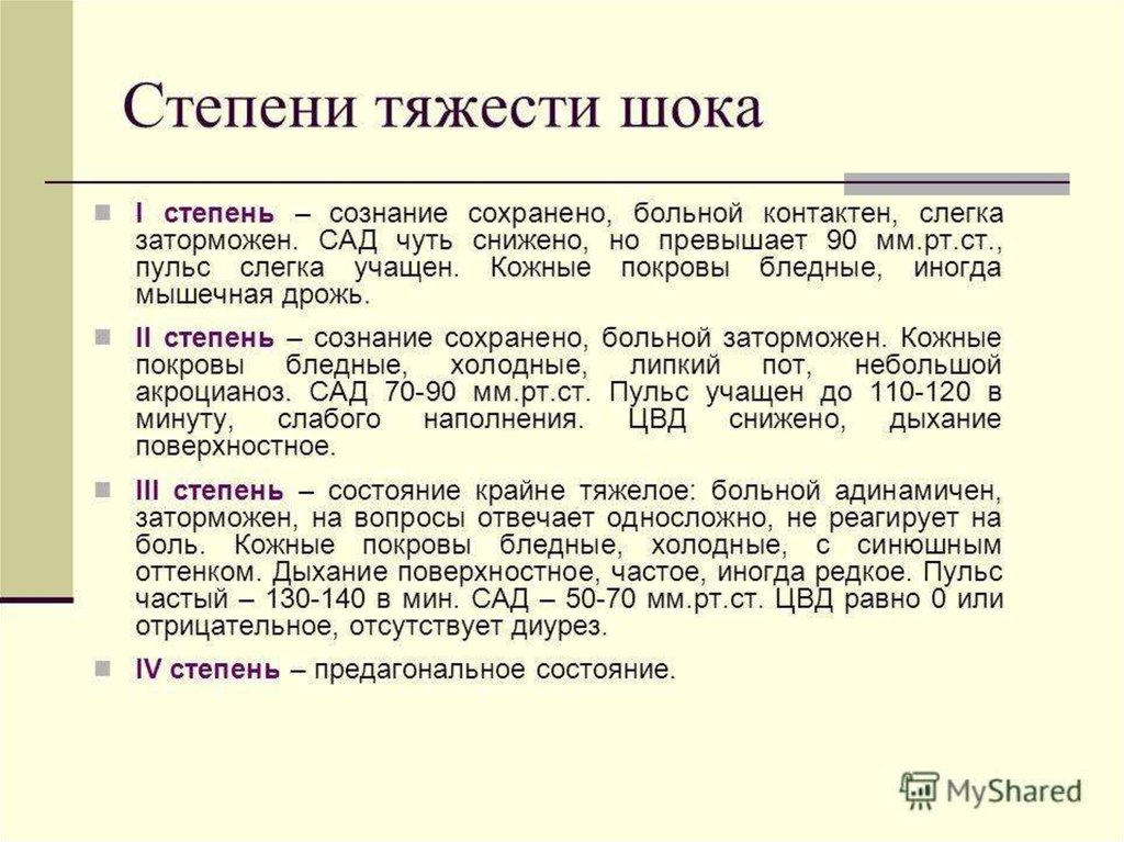 Сознание сохранено. Степени тяжести шока. Степени шока по тяжести. Степени шокового состояния. Степени тяжести шоковых состояний.