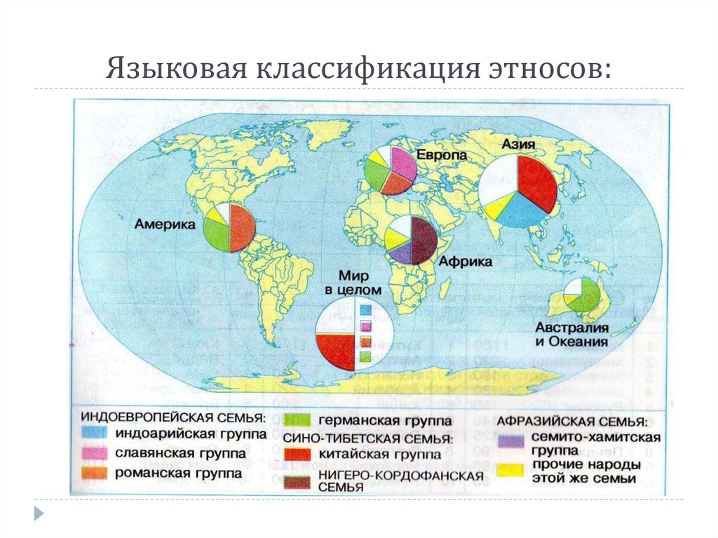 Этническая группа стран. Языковая классификация этносов.