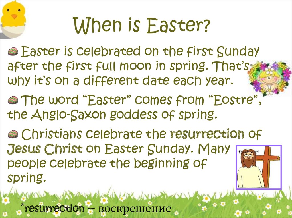 Easter history, symbols and traditions online presentation