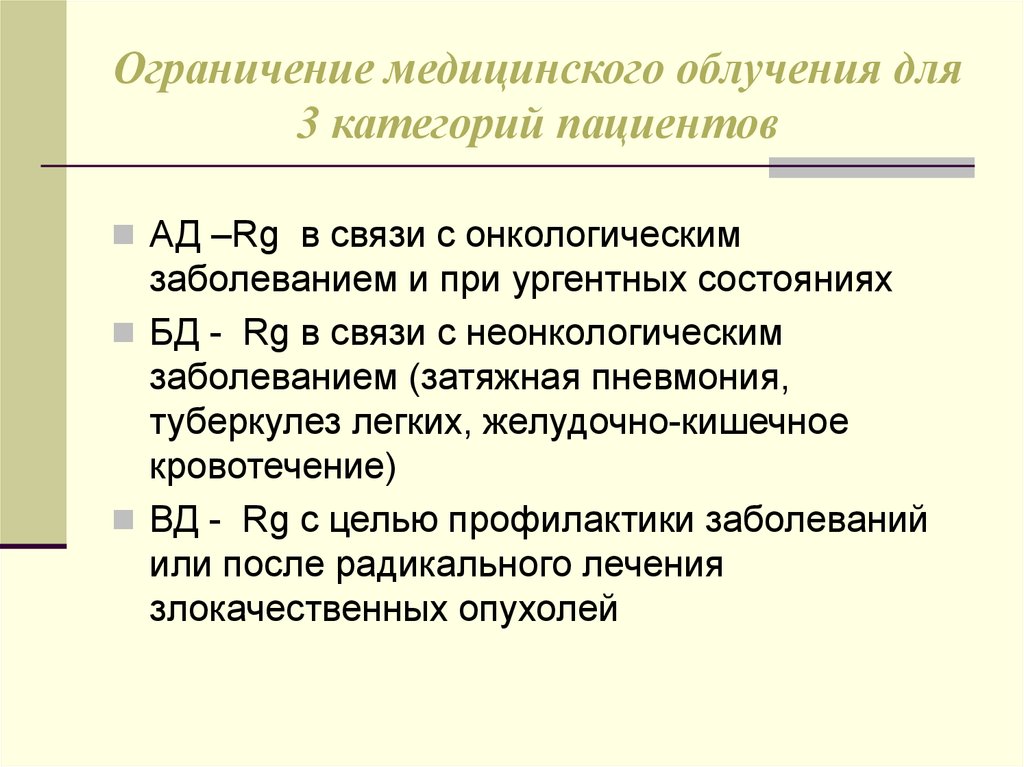 Запрет на медицинскую деятельность. Ограничение медицинского излучения. Ограничение медицинского облучения населения.. Медицинское облучение. Актуальность медицинского облучения.