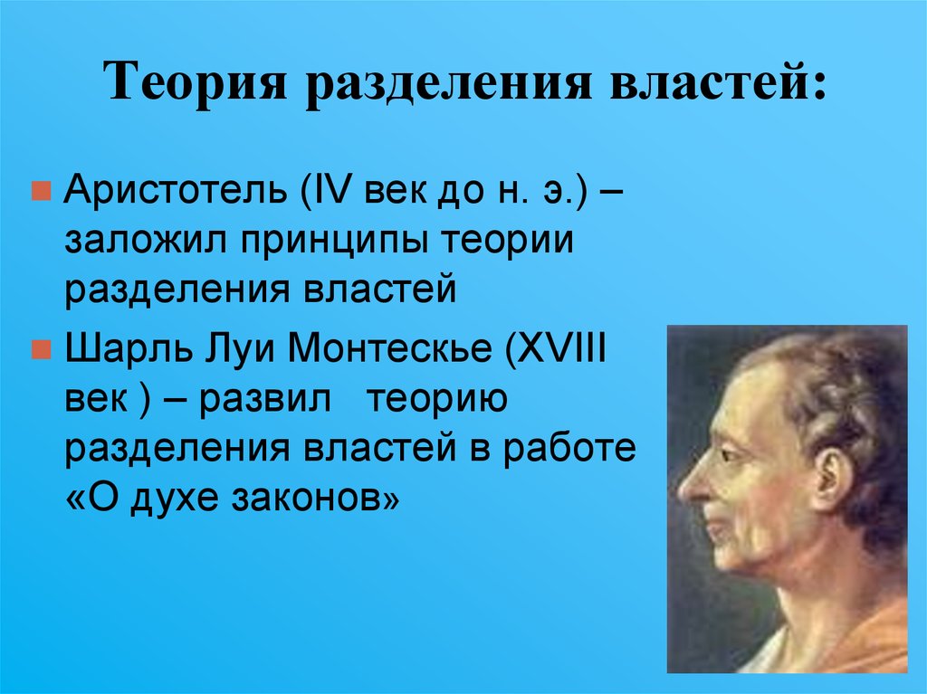 Теория разделения властей