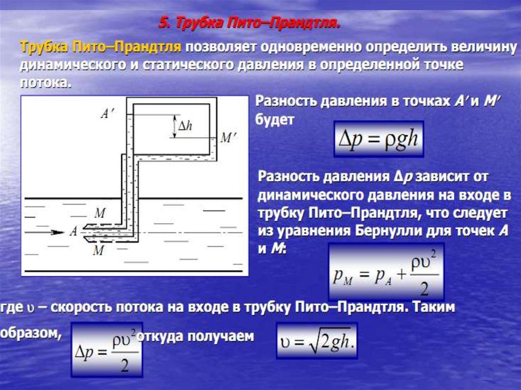 Трубка пито прандтля схема