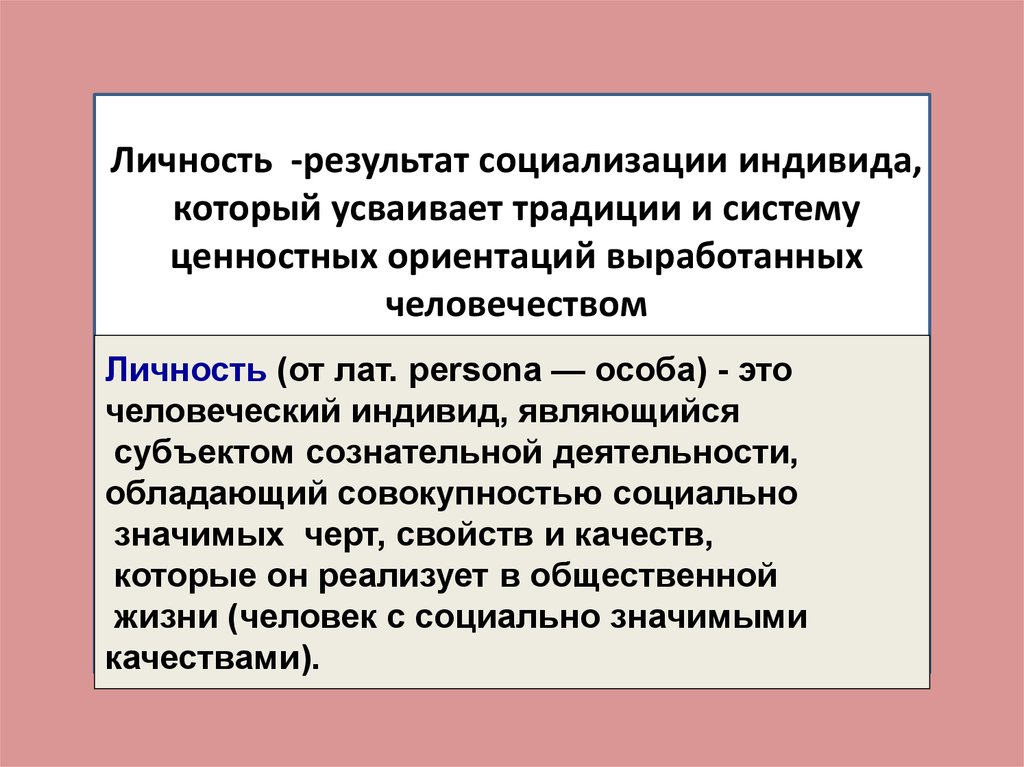 Совокупность социально значимых. Результаты социализации индивида. Результат социализации человека. Личность это результат. Индивид личность социализация.