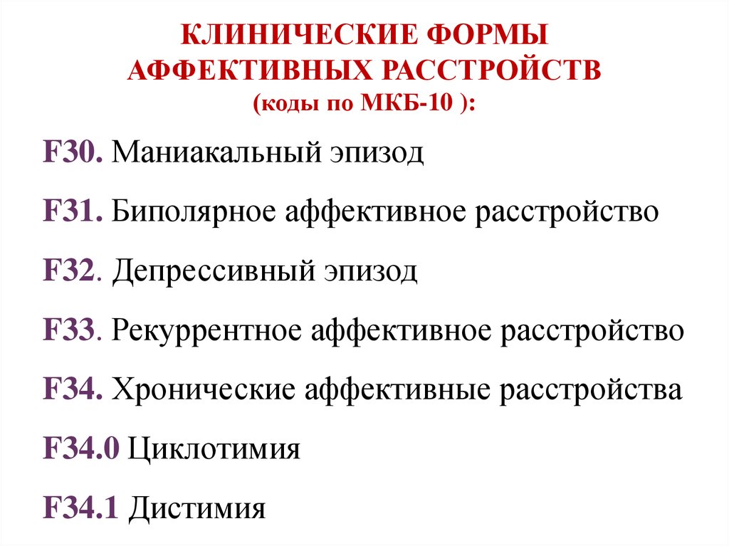 Мкб нарушение. Аффективные расстройства мкб 10. Классификация аффективных расстройств по мкб-10. Биполярное аффективное расстройство мкб 10 классификация. Биполярное аффективное расстройство мкб 10.