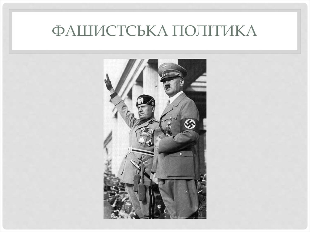 Фашистська політика