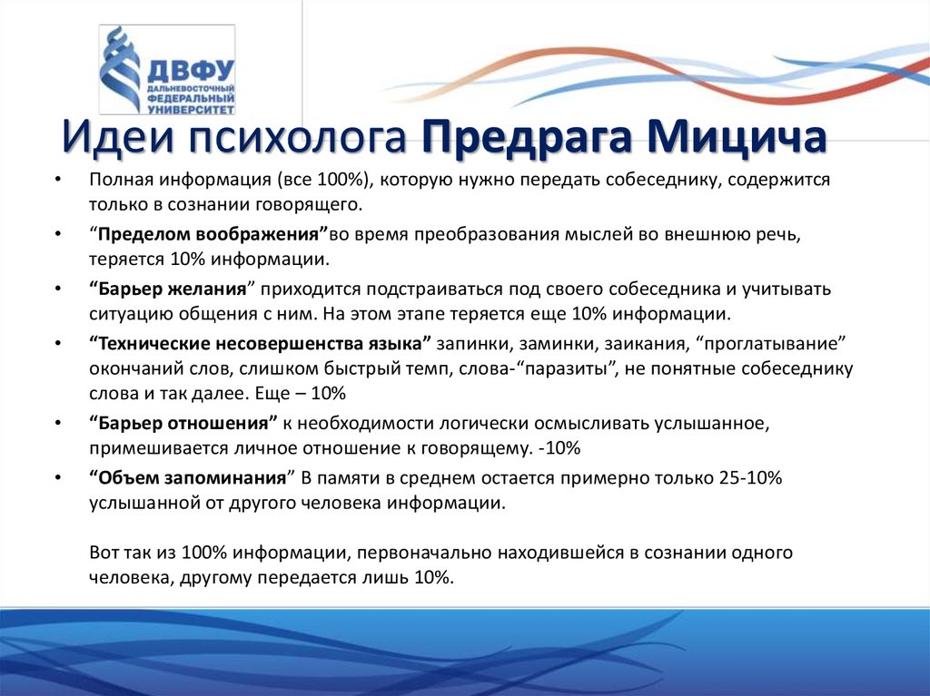 Информация п. Предраг Мицич психолог. Схема потери информации п.Мицича. П. Мицич потеря информации. Закон потери информации п Мицича.